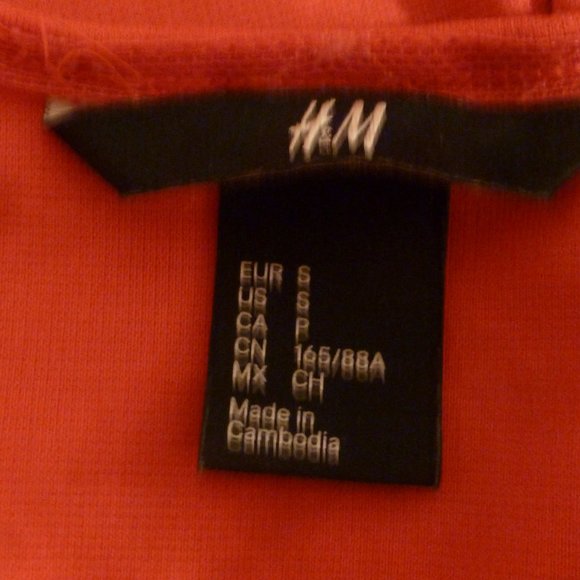 H&M Sleeveless Red Skater Dress w mesh finish Sz S - Picture 4 of 8